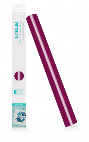 LOKLIK Vinilo Textil Básico - Rosa Rojo - 30,5 x 180 cm