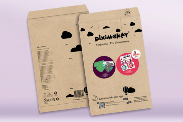 Piximakey Studio Starter Set Pantalla Verde, juego con soporte, figuras y fondos