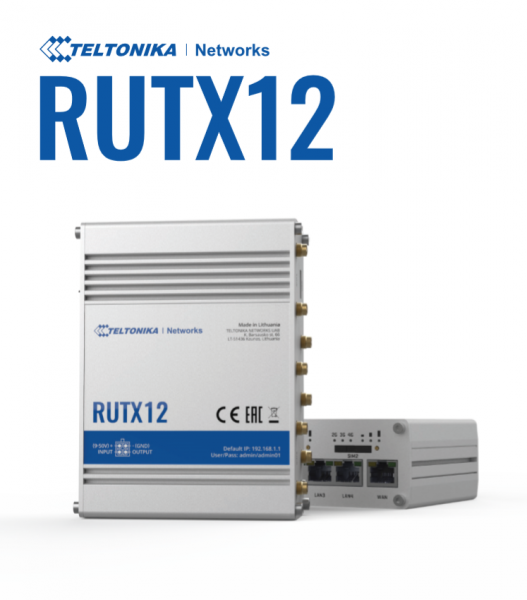 Teltonika RUTX12 Router Dual LTE CAT6 WLAN