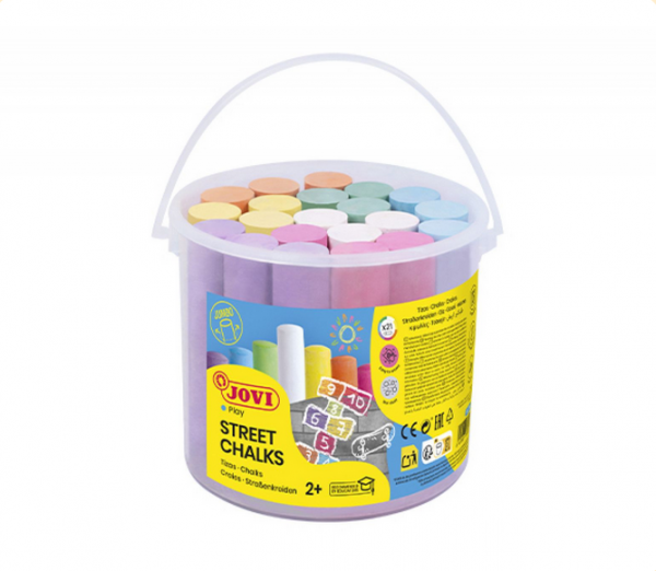 STREET CHALKS Bote 21 tizas jumbo colores surtidos