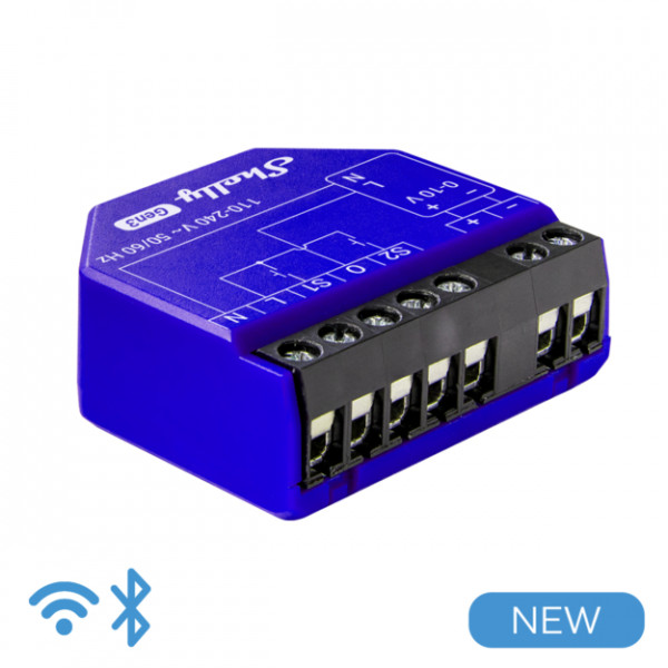 Shelly Unterputz "Dimmer 0/1-10V PM Gen4" Messfunktion WLAN Zigbee Matter BT