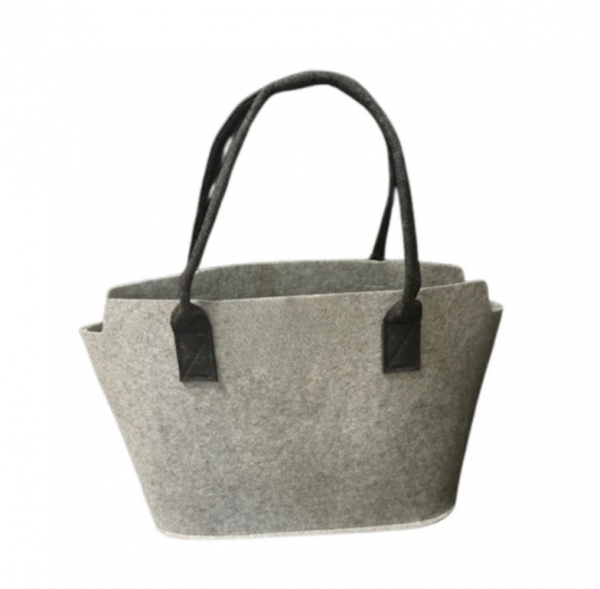 Mr Beam Bolsa de la compra, fieltro, gris claro, rectangular, 35x16x26cm