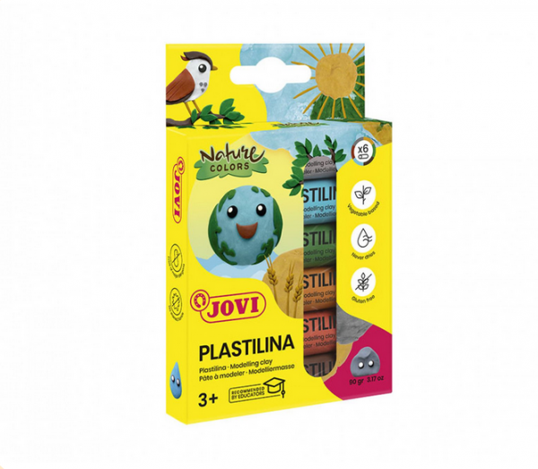 PLASTILINA Estuche 6 barras 15 g NATURE COLORS