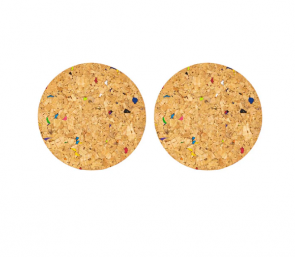 Mr Beam Posavasos de corcho, multicolor, 9,5 cm de diámetro x 5 mm, paquete de 10 unidades