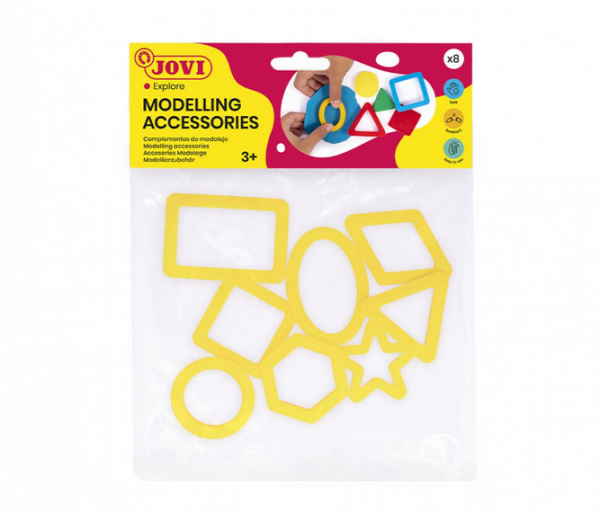 MODELLING ACCESSORIES Bolsa con 8 moldes de figuras geométricas