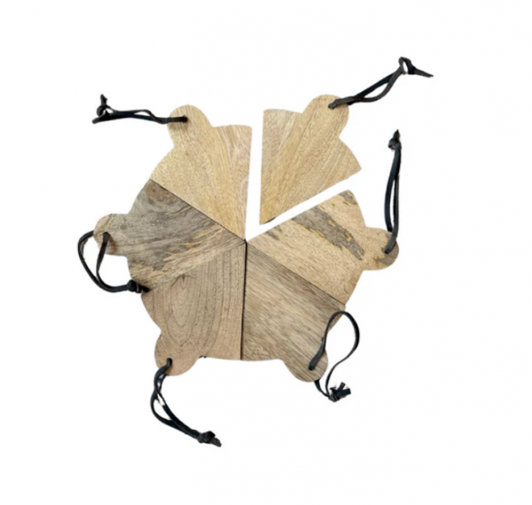 Mr Beam Posavasos, madera de mango, paquete de 6