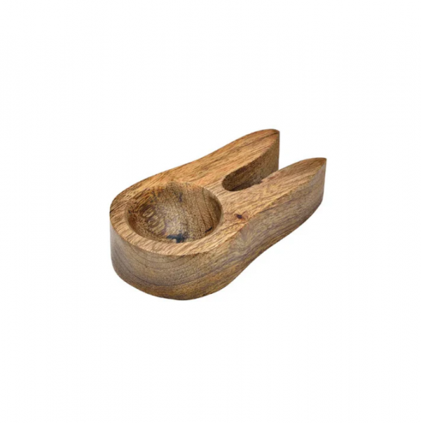 Mr. Beam Huevera en forma de conejo, madera de mango, 6 x 10 x 2 cm, paquete de 4