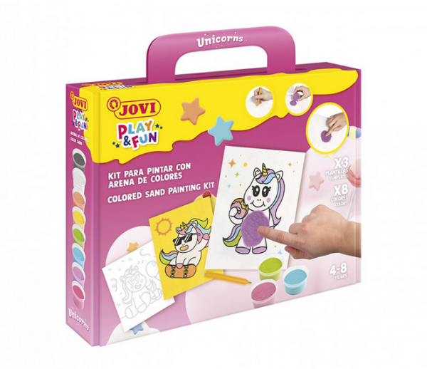 PLAY &amp; FUN - Kit Pinta con Arena - UNICORNS