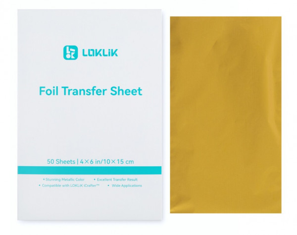 LOKLIK Hojas de transferencia - Oro - Pack de 50