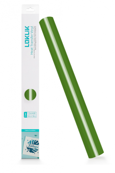 LOKLIK Vinilo Textil Básico - Verde Hierba - 30,5 x 180 cm
