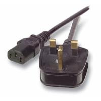 Netzkabel 230V UK-Stecker/Kaltgeräte IEC-C13(Buchse), 1.8m,Black