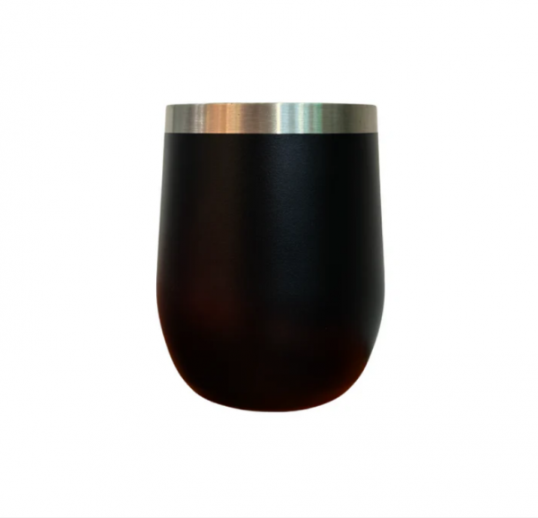 Mr. Beam Vaso, acero inoxidable, negro, 8,5 x 12 cm, 350 ml, paquete de 2