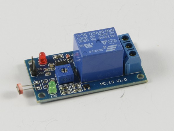 4duino Sensor de luz LDR con relé