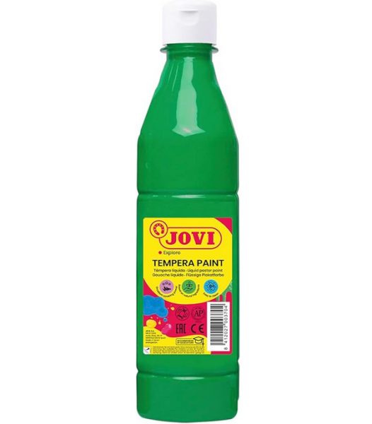 JOVI TEMPERA PAINT: Botella de 500 ml de pintura líquida, verde