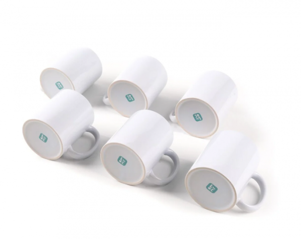 LOKLIK Pack de 6 Tazas de sublimación, blanco