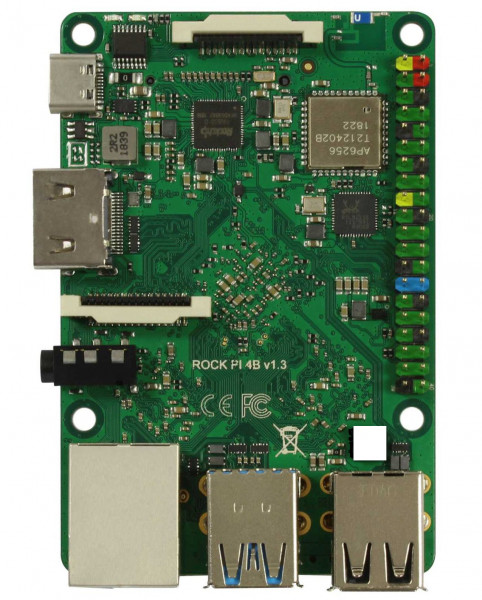 Rock Pi 4 Modelo A 4GB V1.4 (sin WLAN/Bluetooth/PoE)