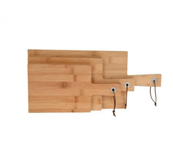 Mr Beam Juego de 3 bandejas para servir, bambú