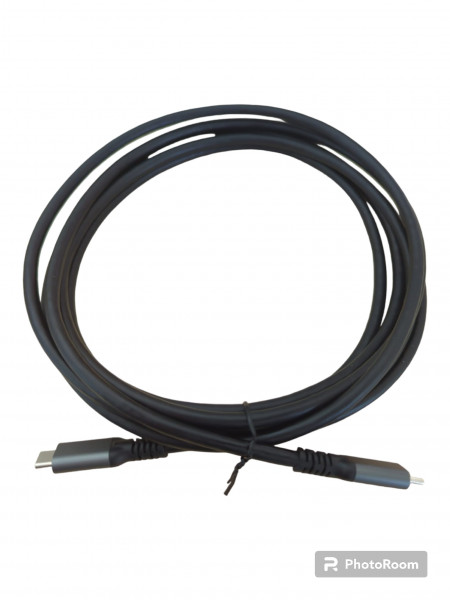 Synergy 21 Cable USB-C 3.1, 3,0m, C/C, negro, 10G/5A, Gen 2, E-Marker Chip, PD activa USB-C