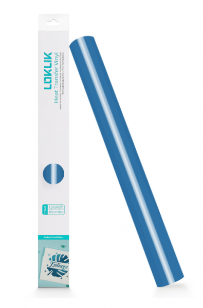 LOKLIK Vinilo Textil Básico - Azul Océano - 30,5 x 180 cm