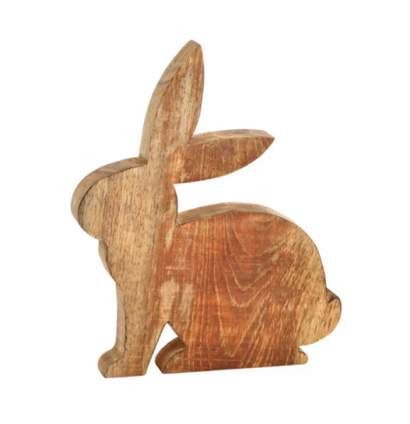 Mr Beam Conejos, madera de mango, 18x20x2cm , paquetes de 2