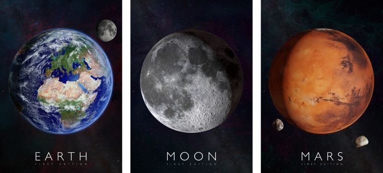 Curiscope Poster STEAM Realidad Aumentada *Tierra - Marte - Luna ...