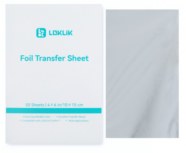 LOKLIK Hojas de transferencia - Plata - Pack de 50