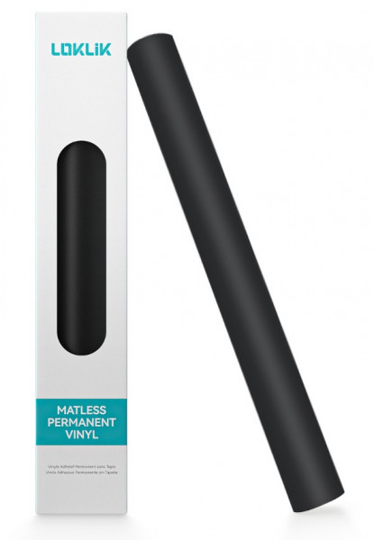 LOKLIK Vinilo adhesivo permanente Matless - Negro mate - 33 x 305 cm