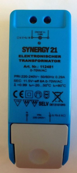 Synergy 21 Transformador electrónico 12V/150W