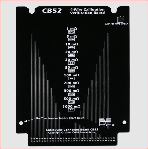CableEye 782/ CB52 Placa de verificación de calibración de 4 hilos
